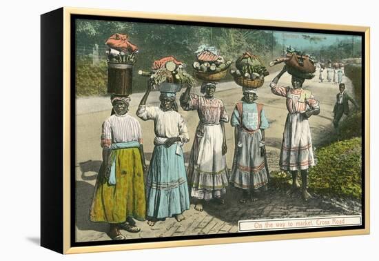 British West Indies Market Day, Jamaica-null-Framed Stretched Canvas