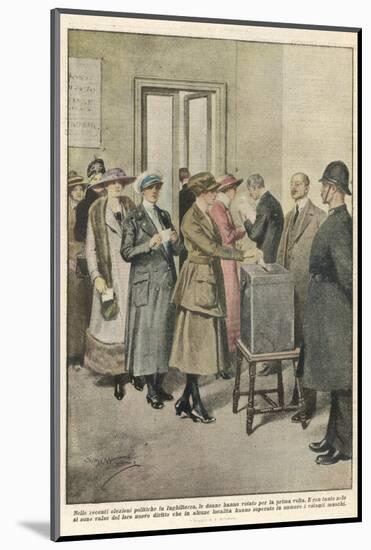 British Women Vote for the First Time-Achille Beltrame-Mounted Photographic Print