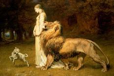 Daniel in the Lions Den, Mezzotint by J. B. Pratt, with Hand Colouring-Briton Rivi?re-Giclee Print
