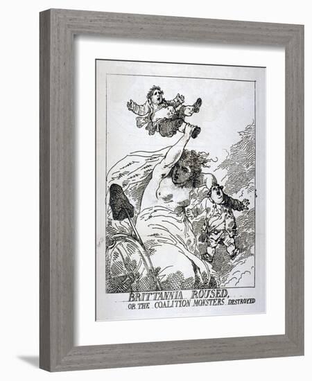 Brittannia Roused or the Coalition Monsters Destroyed, 1784-Thomas Rowlandson-Framed Giclee Print
