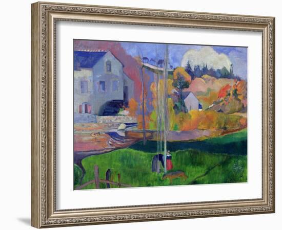 Brittany Landscape: the David Mill, 1894-Paul Gauguin-Framed Giclee Print