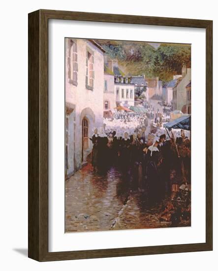 Brittany Peasants Market Day in Pont Aven-Frank C. Penfold-Framed Giclee Print