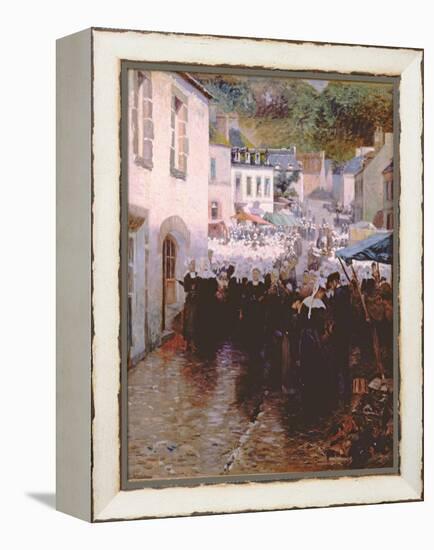 Brittany Peasants Market Day in Pont Aven-Frank C. Penfold-Framed Premier Image Canvas