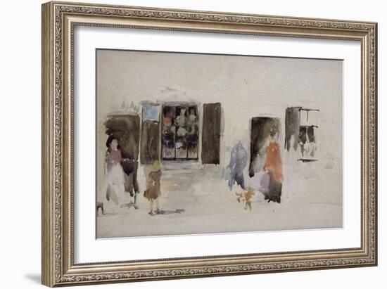 Brittany Shop with Shuttered Windows-James Abbott McNeill Whistler-Framed Giclee Print