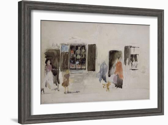 Brittany Shop with Shuttered Windows-James Abbott McNeill Whistler-Framed Giclee Print