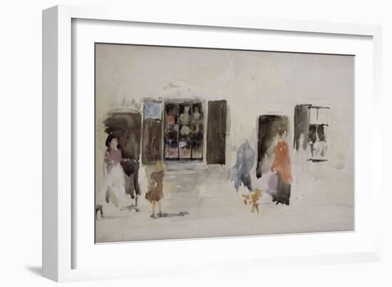 Brittany Shop with Shuttered Windows-James Abbott McNeill Whistler-Framed Giclee Print