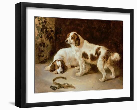 Brittany Spaniels-George Wiliam Horlor-Framed Giclee Print