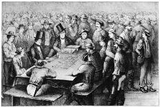 A Mass Meeting Outside Fort Vigilant, Sacramento, California, 1856-Britton & Rey-Framed Giclee Print