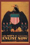 The Navy is Calling: Enlist Now-Britton-Framed Art Print