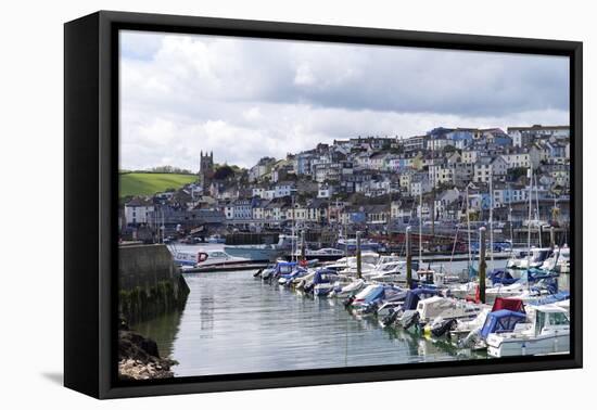 Brixham Harbour and Marina, Devon, England, United Kingdom, Europe-Rob Cousins-Framed Premier Image Canvas