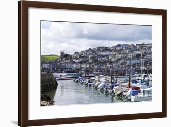 Brixham Harbour and Marina, Devon, England, United Kingdom, Europe-Rob Cousins-Framed Photographic Print