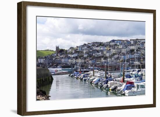 Brixham Harbour and Marina, Devon, England, United Kingdom, Europe-Rob Cousins-Framed Photographic Print