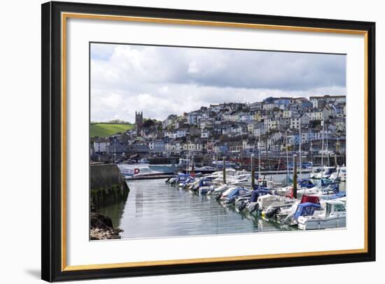 Brixham Harbour and Marina, Devon, England, United Kingdom, Europe-Rob Cousins-Framed Photographic Print