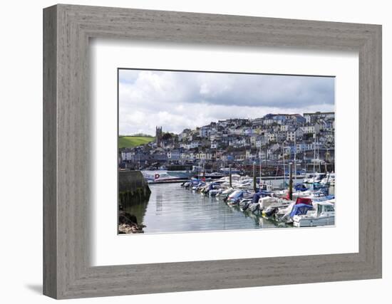 Brixham Harbour and Marina, Devon, England, United Kingdom, Europe-Rob Cousins-Framed Photographic Print