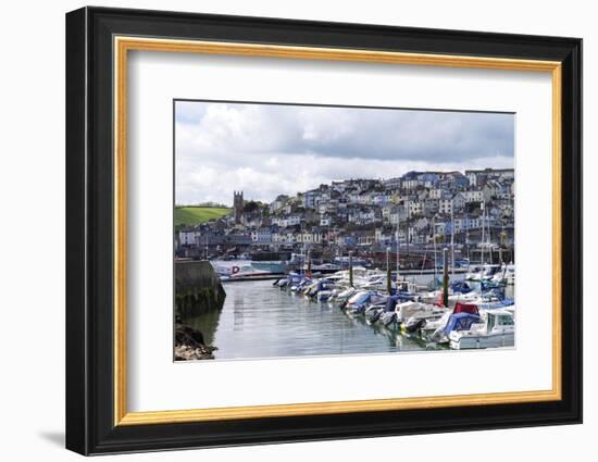 Brixham Harbour and Marina, Devon, England, United Kingdom, Europe-Rob Cousins-Framed Photographic Print