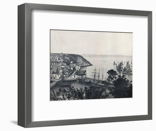 'Brixham - The Lower Town, Showing Fishing Fleet', 1895-Unknown-Framed Photographic Print