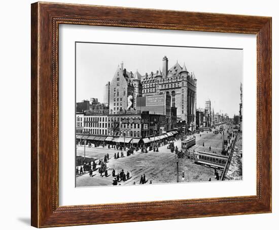 Broad and Market Sts., N.W. Corner, Newark, New Jersey-Irving Underhill-Framed Giclee Print