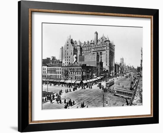 Broad and Market Sts., N.W. Corner, Newark, New Jersey-Irving Underhill-Framed Giclee Print