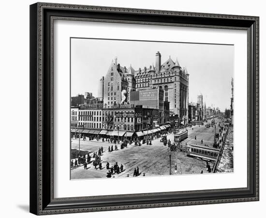 Broad and Market Sts., N.W. Corner, Newark, New Jersey-Irving Underhill-Framed Giclee Print