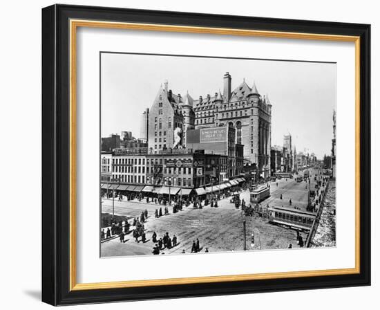 Broad and Market Sts., N.W. Corner, Newark, New Jersey-Irving Underhill-Framed Giclee Print