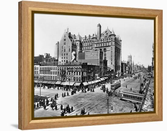 Broad and Market Sts., N.W. Corner, Newark, New Jersey-Irving Underhill-Framed Premier Image Canvas