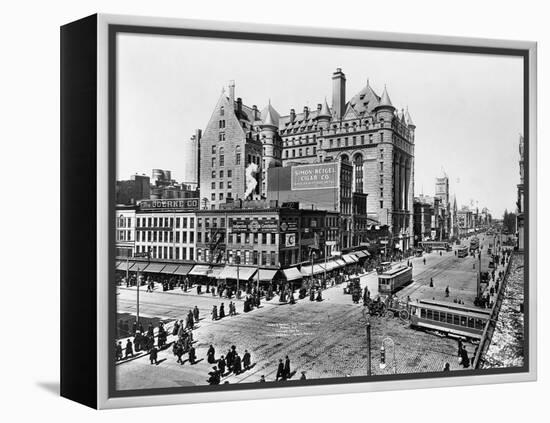 Broad and Market Sts., N.W. Corner, Newark, New Jersey-Irving Underhill-Framed Premier Image Canvas