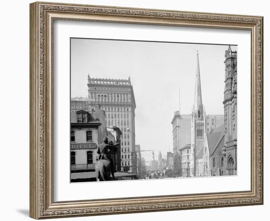 Broad St. North from City Hall, Philadelphia, Pa.-null-Framed Photo