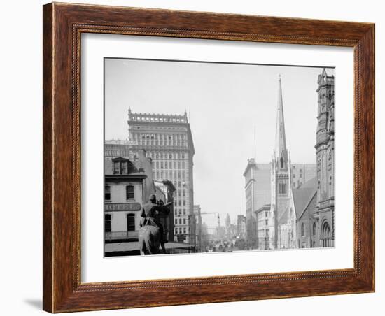 Broad St. North from City Hall, Philadelphia, Pa.-null-Framed Photo