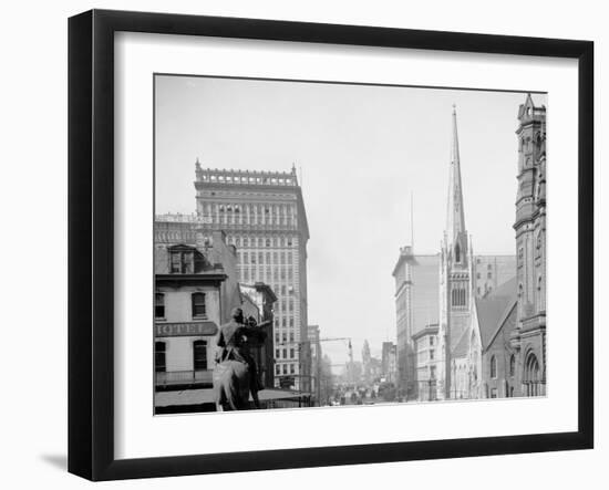 Broad St. North from City Hall, Philadelphia, Pa.-null-Framed Photo