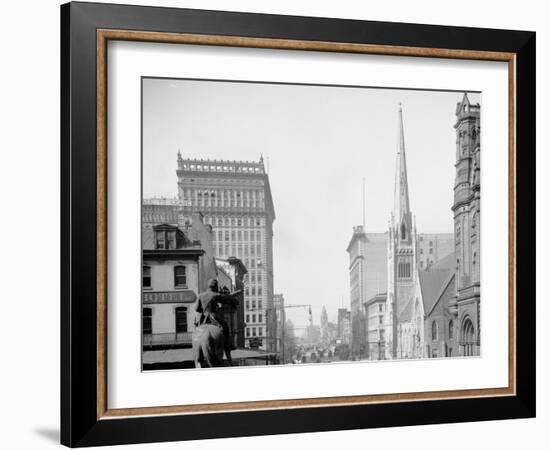 Broad St. North from City Hall, Philadelphia, Pa.-null-Framed Photo