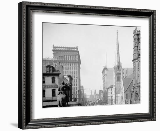 Broad St. North from City Hall, Philadelphia, Pa.-null-Framed Photo