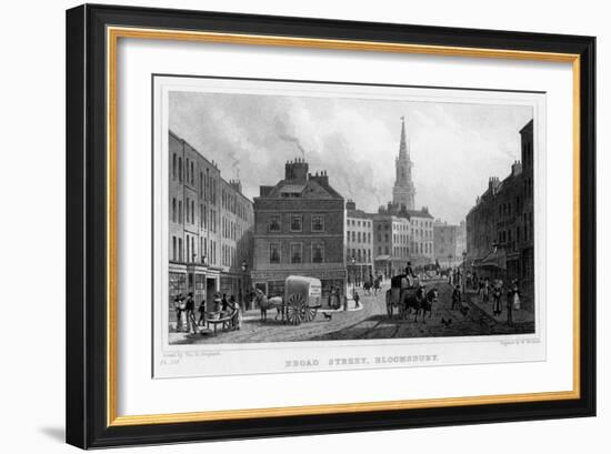 Broad Street, Bloomsbury, London, 19th Century-William Woolnoth-Framed Giclee Print