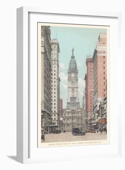 Broad Street, City Hall, Philadelphia, Pennsylvania--Framed Art Print