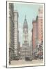 Broad Street, City Hall, Philadelphia, Pennsylvania-null-Mounted Art Print