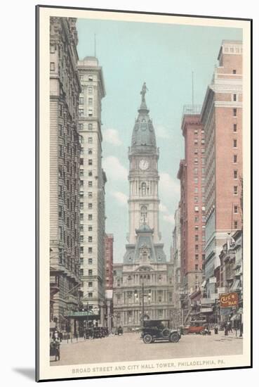 Broad Street, City Hall, Philadelphia, Pennsylvania-null-Mounted Art Print