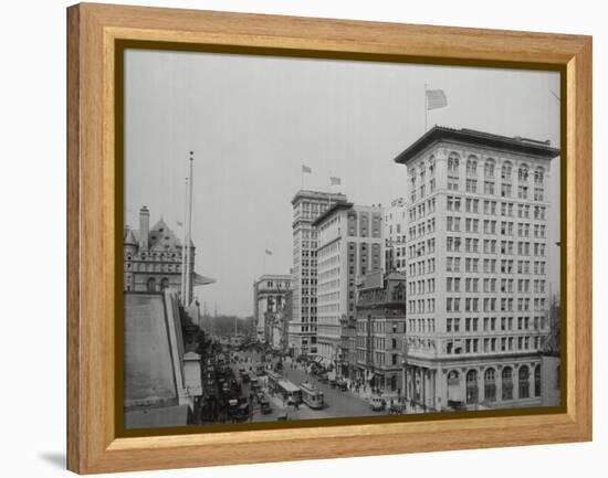 Broad Street in Newark-null-Framed Premier Image Canvas