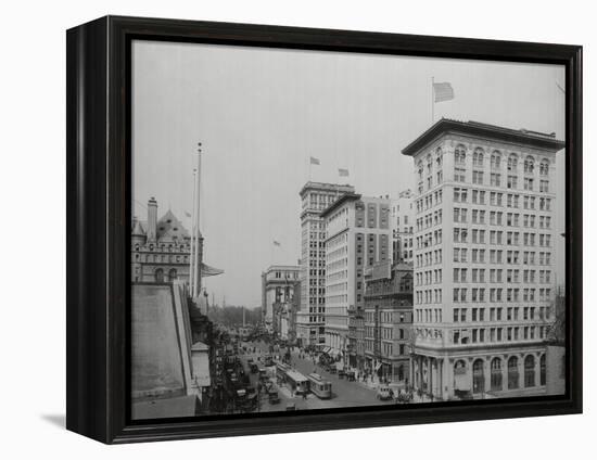 Broad Street in Newark-null-Framed Premier Image Canvas