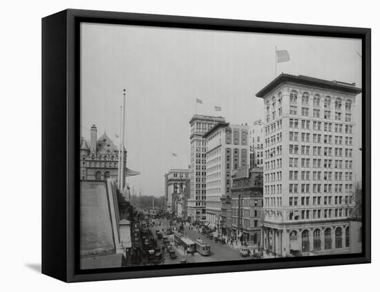 Broad Street in Newark-null-Framed Premier Image Canvas