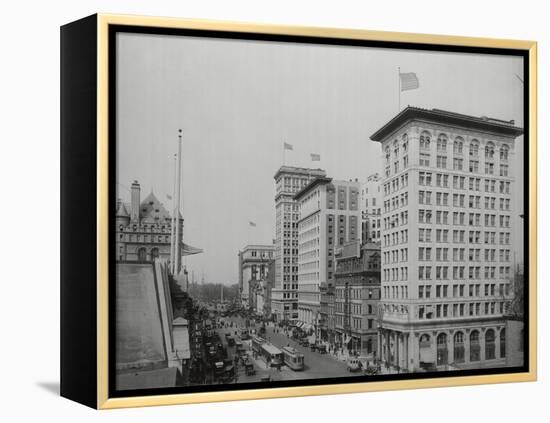 Broad Street in Newark-null-Framed Premier Image Canvas