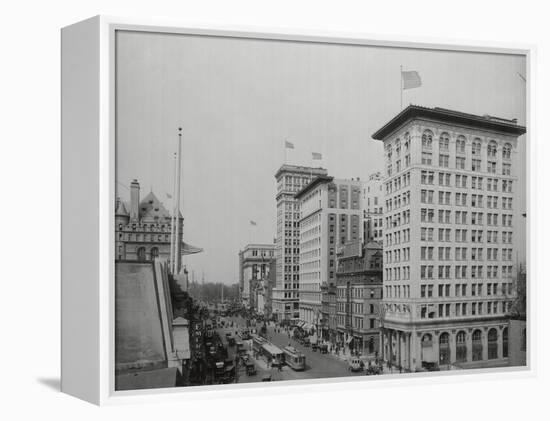 Broad Street in Newark-null-Framed Premier Image Canvas