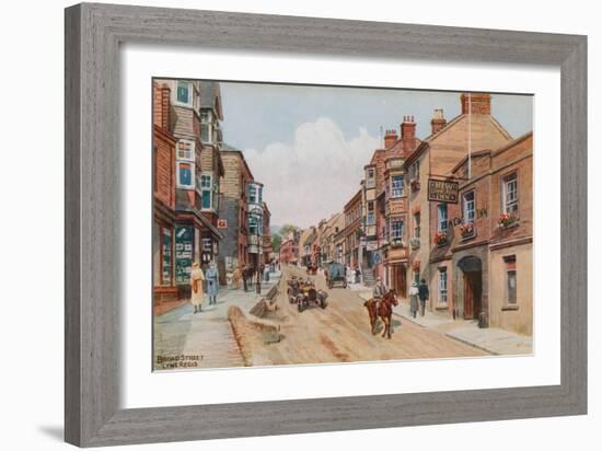 Broad Street, Lyme Regis-Alfred Robert Quinton-Framed Giclee Print