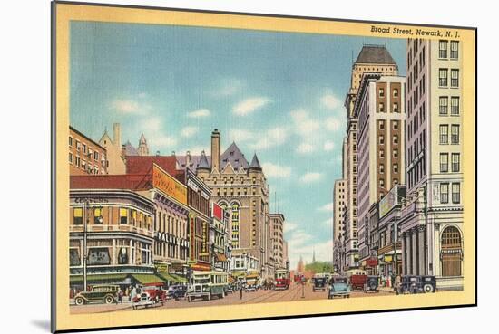 Broad Street, Newark, New Jersey-null-Mounted Art Print