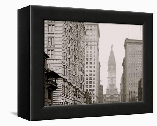 Broad Street, North from Locust Street, Philadelphia, Pa.-null-Framed Stretched Canvas
