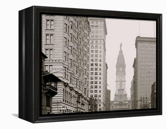 Broad Street, North from Locust Street, Philadelphia, Pa.-null-Framed Stretched Canvas