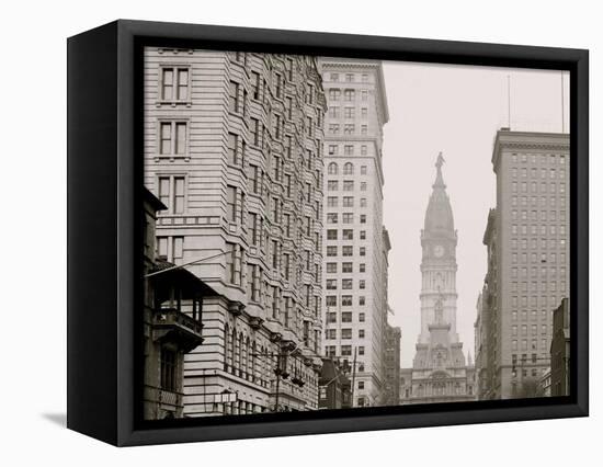 Broad Street, North from Locust Street, Philadelphia, Pa.-null-Framed Stretched Canvas