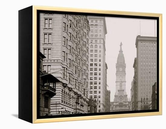 Broad Street, North from Locust Street, Philadelphia, Pa.-null-Framed Stretched Canvas