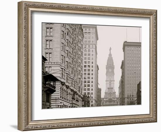 Broad Street, North from Locust Street, Philadelphia, Pa.-null-Framed Photo