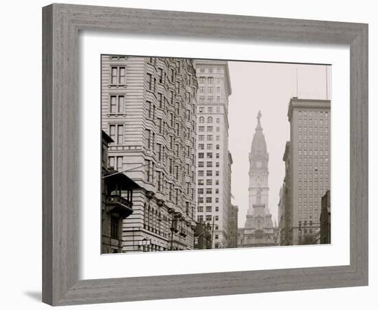 Broad Street, North from Locust Street, Philadelphia, Pa.-null-Framed Photo