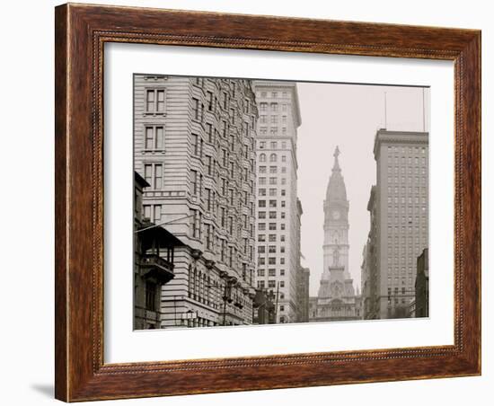 Broad Street, North from Locust Street, Philadelphia, Pa.-null-Framed Photo