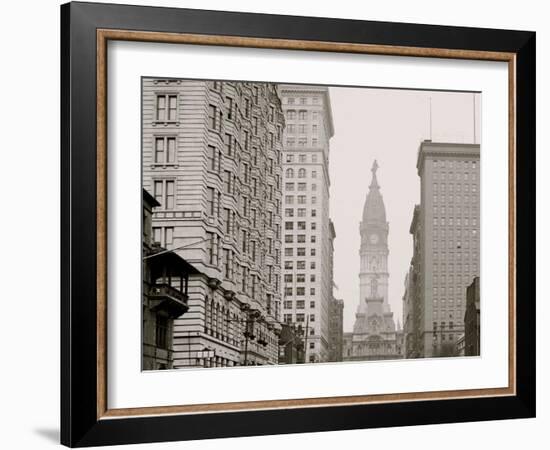 Broad Street, North from Locust Street, Philadelphia, Pa.-null-Framed Photo